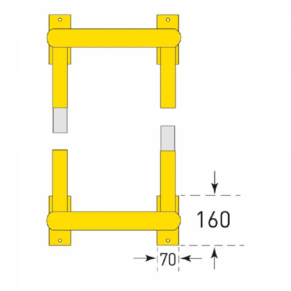 Protection pour poteaux Morion 600x720x720mm Finition : G+P Protection pour poteaux Morion 600x720x720mm Finition : G+P-Lire la description