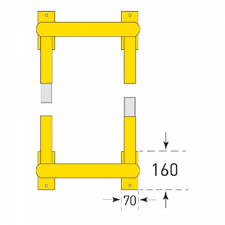 Protection pour poteaux Morion 600x720x720mm Finition : G+P-Lire la description