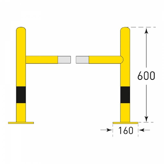 Protection pour poteaux 600x720x720 mm-Lire la description