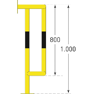 Arceau de protection de gaines (H x L x P) 1.000 x 350 x 300 mm-Lire la description