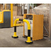 Arceau de sécurité Ø76mm 640x1000 (HxL), jaune/noir, avec platine