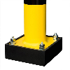 Arceau de sécurité Ø76mm 390x1000 (HxL), jaune/noir, avec platine