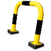 Arceau de sécurité Ø76mm 390x1000 (HxL), jaune/noir, avec platine