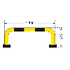 Arceau de sécurité Ø76mm 390x1000 (HxL), jaune/noir, avec platine