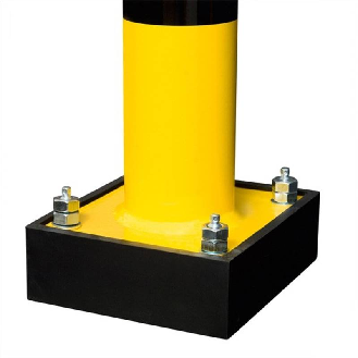 Arceau de sécurité Ø76mm 1240x1000 (HxL), jaune/noir, avec platine-Lire la description