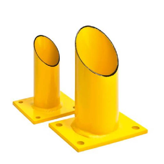 Arceau de sécurité 350x750 mm, tube Ø76mm, finition époxy jaune-Lire la description