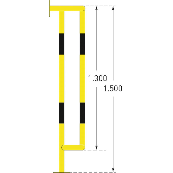 Arceau de protection de gaines (H x L x P) 1.500 x 350 x 300 mm-Lire la description