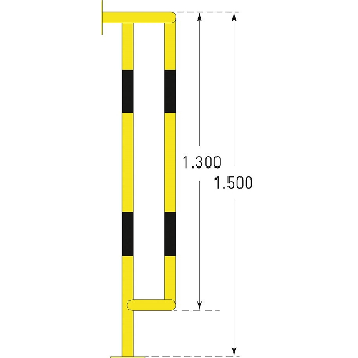 Arceau de protection de gaines (H x L x P) 1.500 x 350 x 300 mm-Lire la description