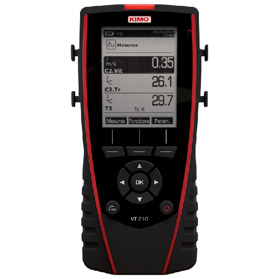 Thermo-Anémomètre hélice 14 mm (0,8...25 m/s, -20...80°C) Thermo-Anémomètre hélice 14 mm (0,8...25 m/s, -20...80°C)-Lire la description