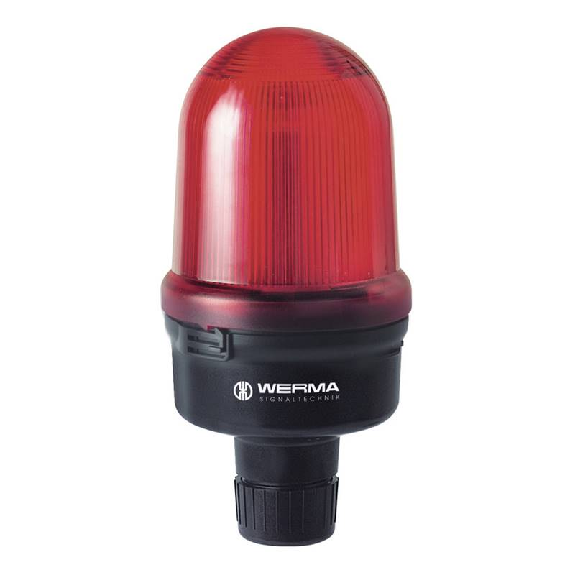 Feu à éclats double DEL RM 24VDC ROUGE IP65 Ø98mm NOIR-Lire la description