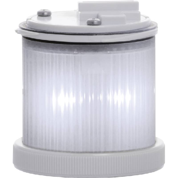 Feu MINITWS TRANSPARENT FIXE/FLASH CO V24DAC IP66 Ø55mm GRIS-Lire la description