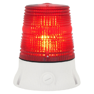 Feu MAXIFLASH LED FLR ROUGE S V90/240AC IP54 Ø130mm GRIS-Lire la description