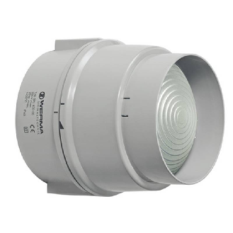 Feu permanent DEL 24VDC VERT Ø150mm IP65 GRIS-Lire la description