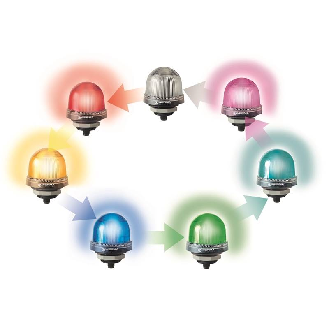 Feu permanent DEL EM 24VDC MULTICOLORE IP65 Ø75mm-Lire la description