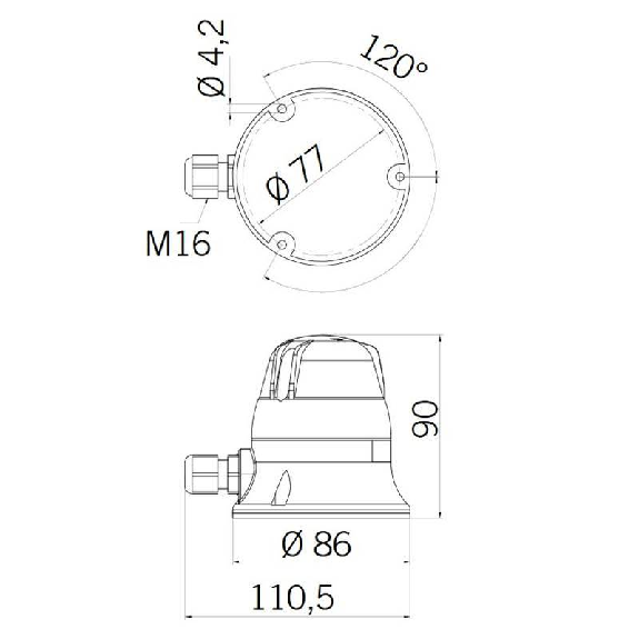 Feu MICROLAMP XENON ORANGE V12/24DAC IP54 Ø77mm GRIS Feu MICROLAMP XENON ORANGE V12/24DAC IP54 Ø77mm GRIS-Lire la description