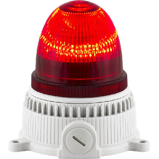 Feu OVOLUX LED ROUGE M V12/24DAC IP65 Ø105mm GRIS-Lire la description