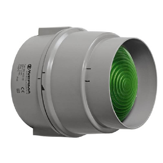 Feu permanent 12-240V VERT IP65 Ø150mm GRIS-Lire la description