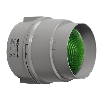 Feu permanent 12-240V VERT IP65 Ø150mm GRIS
