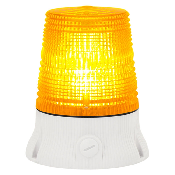 Feu MAXIFLASH FIXE/FLASH ORANGE S V12/48DC IP54 Ø130mm GRIS-Lire la description