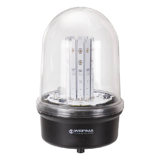 Feu d'obstacle DEL BM 230VAC ROUGE IP65 Ø142mm NOIR-Lire la description