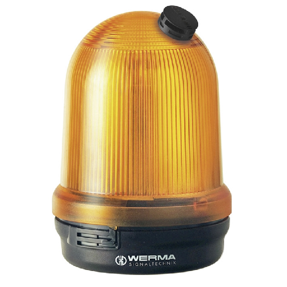 Feu à éclats BM 230VAC ORANGE IP65 Ø98mm NOIR-Lire la description