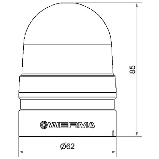 Mini TwinLIGHT 115-230VAC VERT IP66 Ø62mm GRIS-Lire la description