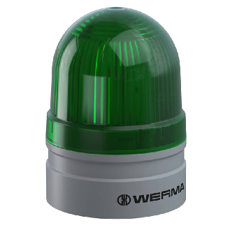Mini TwinLIGHT 115-230VAC VERT IP66 Ø62mm GRIS-Lire la description