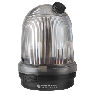 Feu à éclats BM 230VAC TRANSPARENT IP65 Ø98mm NOIR-Lire la description