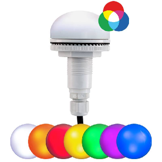 Feu à LED multicolore P50 RGB V12/24DAC IP66 Ø50mm / M12x1.5-Lire la description