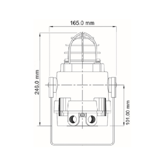Feu flash LED multimodes 160 cd 24 à 48Vcc 110mA transp. IP66 IP67-Lire la description