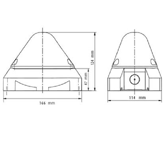 Feu flash 10J pyramidal 230Vac Jaune IP66-Lire la description