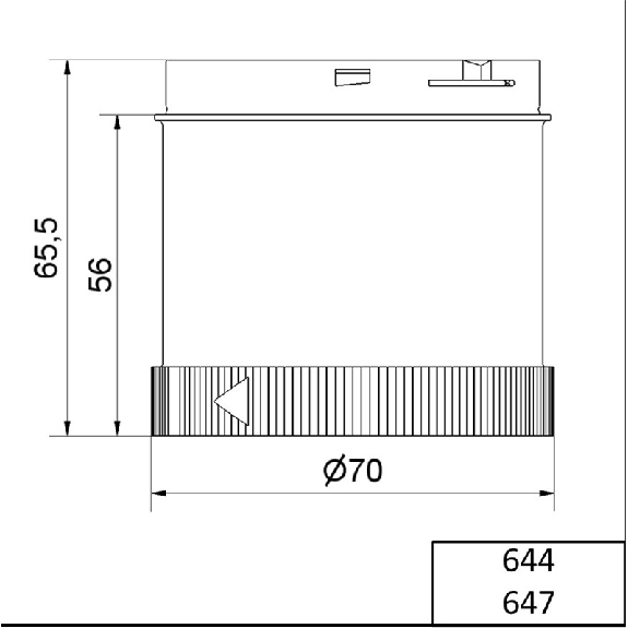 Élément feu permanent DEL 230VAC BLEU IP65 Ø70mm BLEU-Lire la description