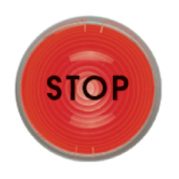 Feuille rouge "STOP", hauteur 25 mm-Lire la description