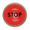 Feuille rouge "STOP", hauteur 25 mm