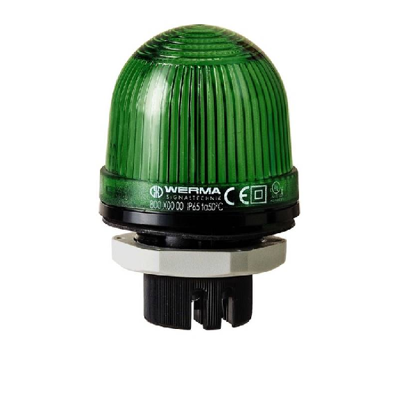 Feu permanent EM 12-240VAC/DC VERT IP65 Ø57mm-Lire la description