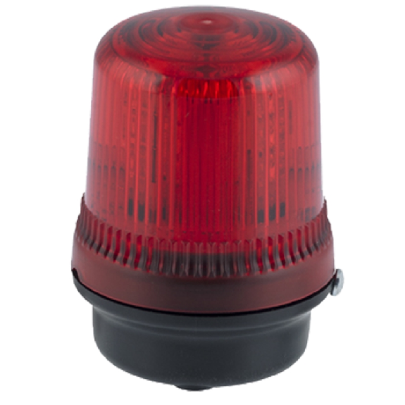 Feu LED fond plat 230Vac Rouge 80xø60mm IP65-Lire la description
