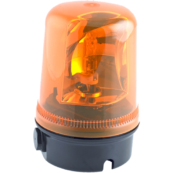 Feu tournant compact 25W 230Vac Bleu 150xø100mm IP65-Lire la description