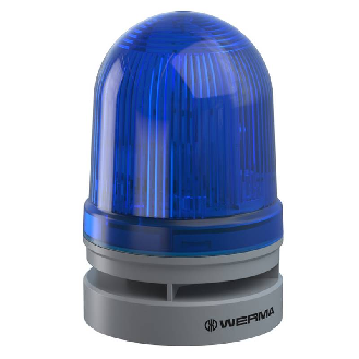 Midi TwinFLASH Combi 110dB 115-230VAC BLEU IP66 Ø85mm GRIS-Lire la description