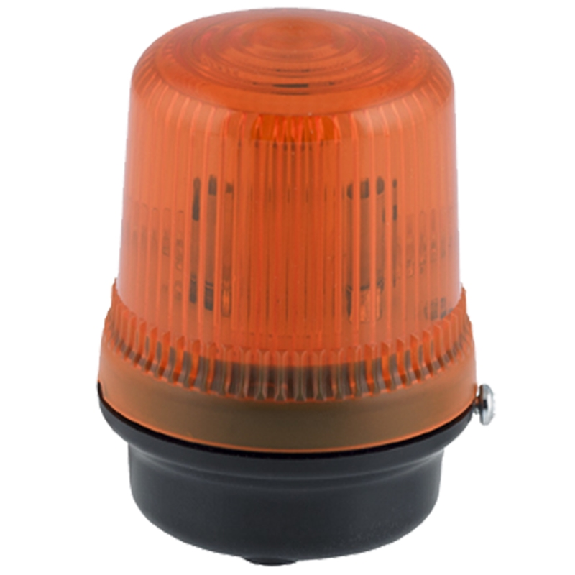 Feu LED fond plat 24Vdc Orange 80xø60mm IP65-Lire la description