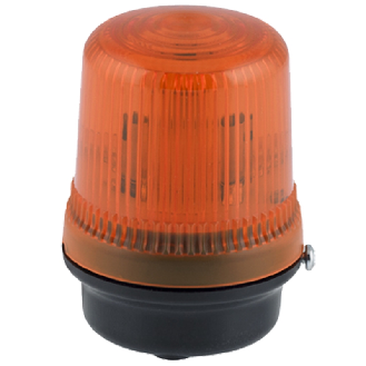 Feu LED fond plat 24Vdc Orange 80xø60mm IP65-Lire la description