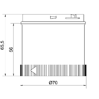 Élément feu clignotant DEL 24VAC/DC VERT IP65 Ø70mm VERT-Lire la description