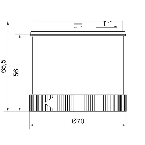 Élément feu clignotant DEL 24VAC/DC VERT IP65 Ø70mm VERT-Lire la description
