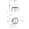 Feu LED multimodes 230Vac Vert 220xø140mm IP65