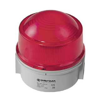 Feu permanent 12-240V ROUGE IP65 Ø150mm GRIS-Lire la description
