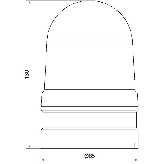 Midi Rotatif 12-24V AC/DC BLANC IP66 Ø85mm GRIS-Lire la description