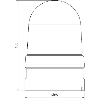 Midi Rotatif 12-24V AC/DC BLANC IP66 Ø85mm GRIS-Lire la description