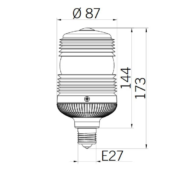 Feu MINIFLASH FIXE/FLASH ORANGE E V24/240AC IP54 GRIS-Lire la description