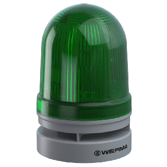 Midi TwinLIGHT Combi 110dB 115-230VAC VERT IP66 Ø85mm GRIS-Lire la description