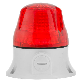 Feu MICROLAMP XENON ROUGE V12/24DAC IP54 Ø77mm GRIS-Lire la description