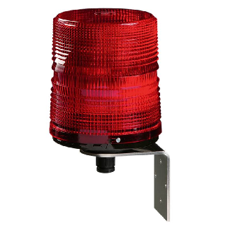 Feu flash 30J - 3 cadences 230Vac optique Rouge IP55 Noir-Lire la description